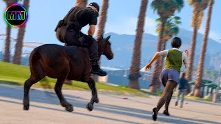 GTA 5 - LSPDFR Horse Patrol - Horsing Around in Los Santos screenshot 3