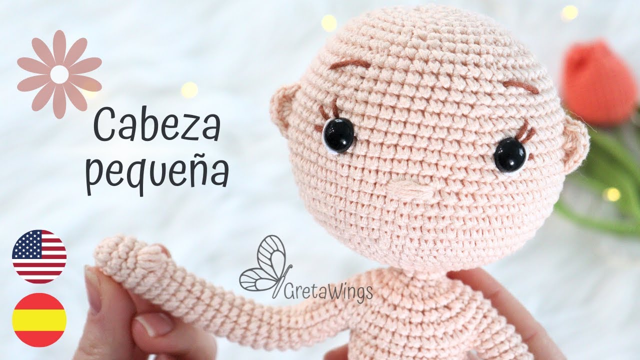 Tutorial Cabeza mas pequeña para Cuerpo Base Amigurumis Princesas   Sub 🇺🇸🇪🇸/ GretaWings