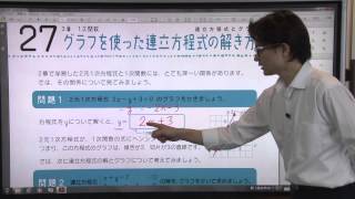 【解説授業】中2数学をひとつひとつわかりやすく。27 グラフを使った連立方程式の解き方