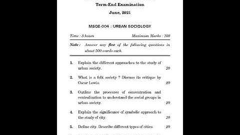 MSOE - 4  June 2021 Question Paper