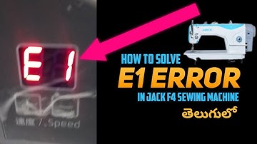 JACK F4 SEWING MACHINE E1 Error Solved #tailoring #jackf4 #repair #trending #mustwatch  #viral