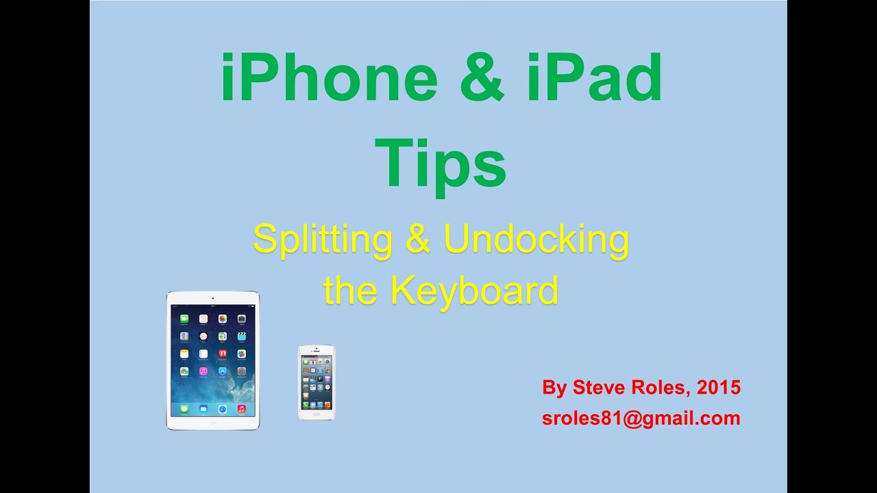 iPhone & iPad Tips - Splitting and Undocking the Keyboard - YouTube
