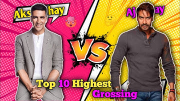 Akshay Kumar Vs Ajay Devgan Top 10 Highest Grossing Movies Comparison 🤯