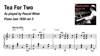 Video thumbnail of "Tea For Two as played by Pascal Wintz (transcription)"