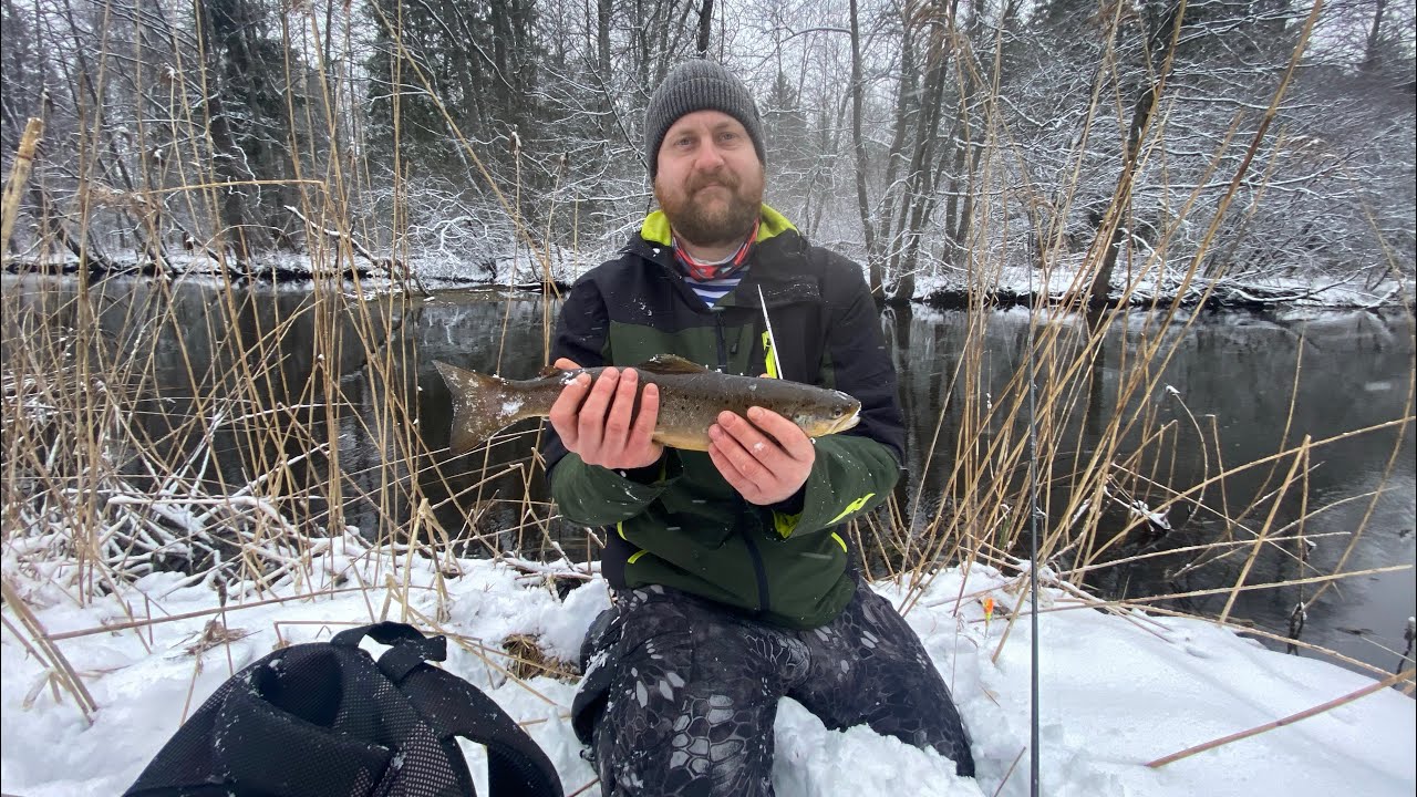 Winter trout fishing in Estonia YouTube