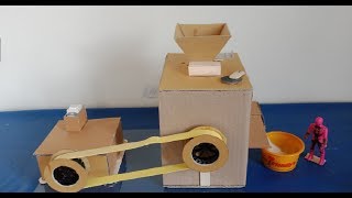 How To Make Mini Rice Mill From Cardboard At Home