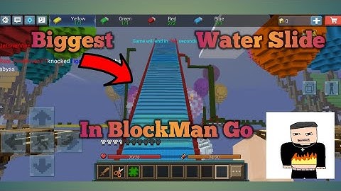 We build a giant waterslide in BlockMan Go