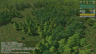 DEV LOG: Growing vegetation! High perf. -- without game objects or terrain trees/details. (Unity)