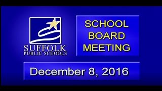 December 8, 2016 School Board Meeting