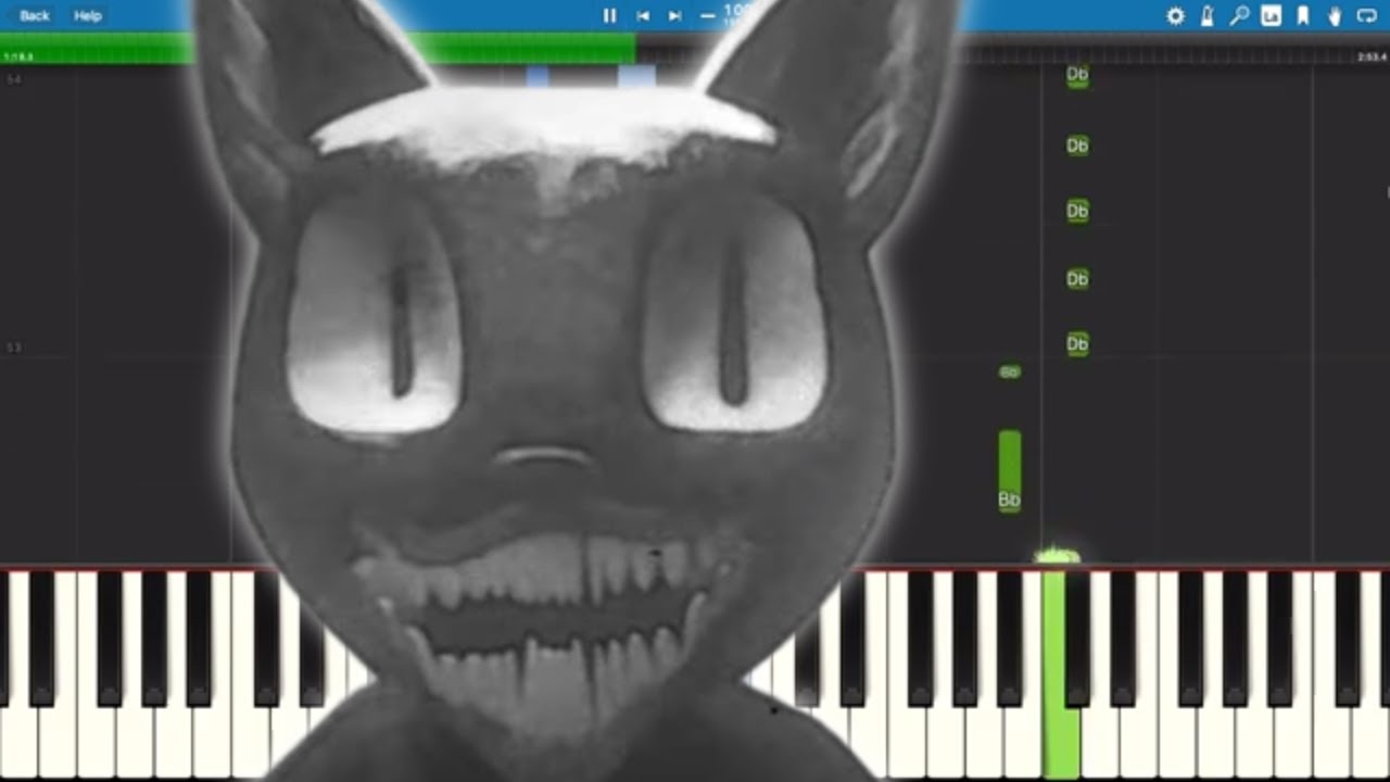 CG5 He's The Cartoon Cat Piano Tutorial YouTube