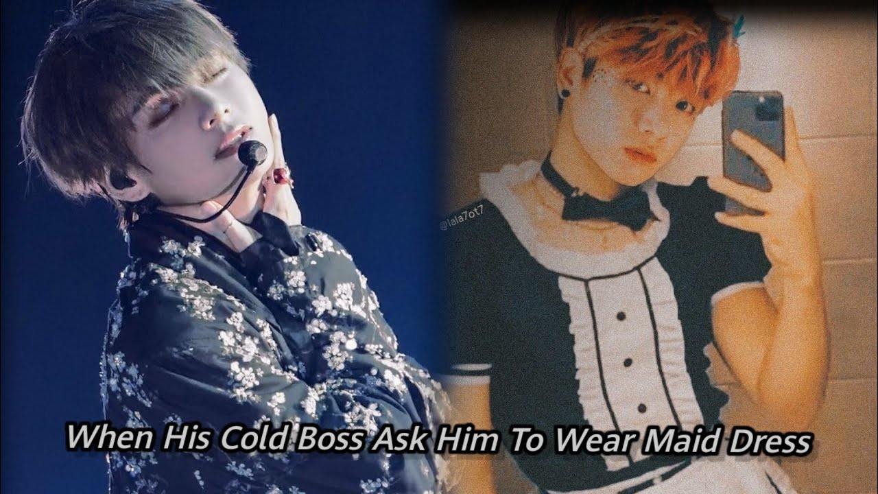 ×Taekookff× When His Cold Boss Ask Him To Wear Maid Dress #toptae #bottomkook #taekookff #vkookff