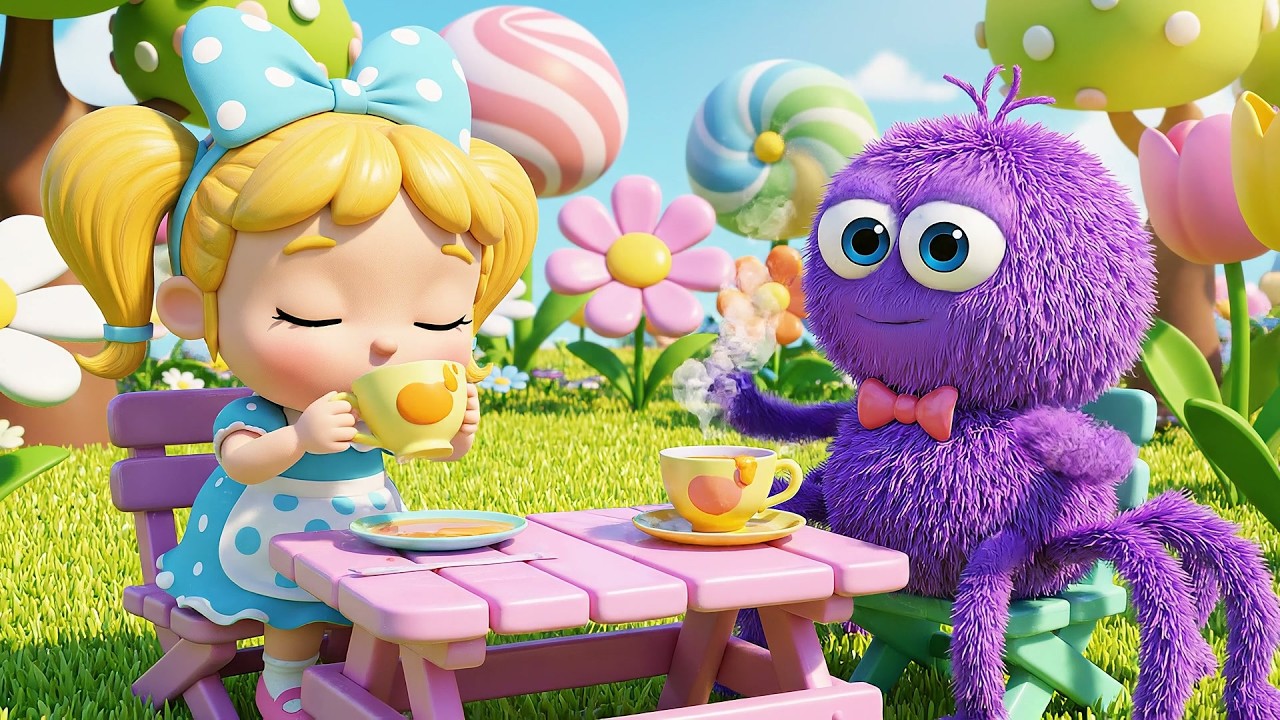 Little Miss Muffet Brave Spider Picnic | Friendly Spider Song