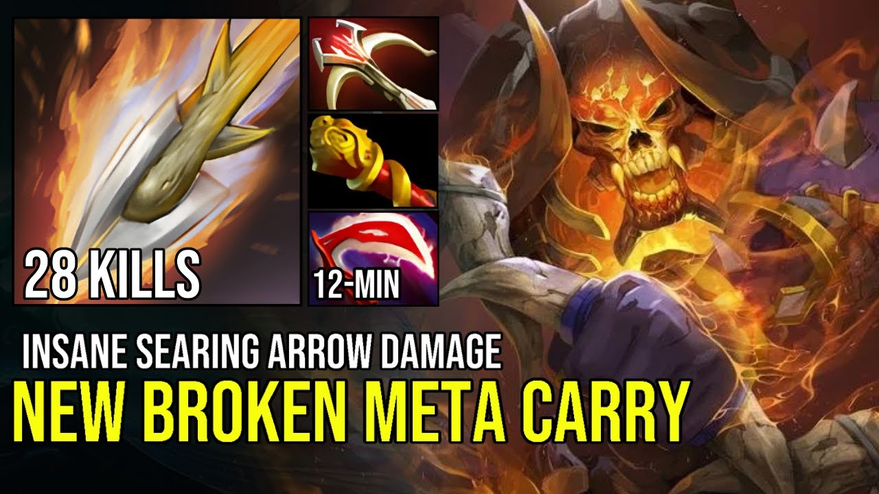 NEW BROKEN META Carry Clinkz! 28 Kills Desolator + Daedalus MAX Searing Arrow DAMAGE! | Dota 2