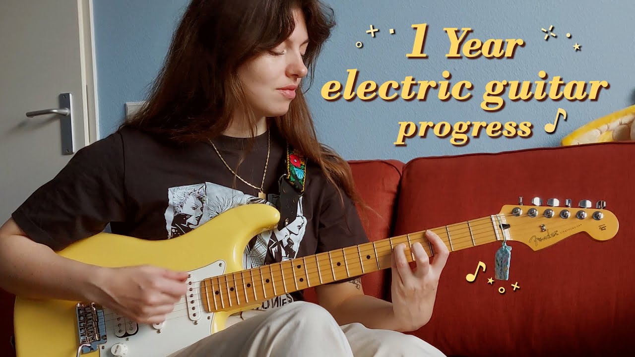 Мой прогресс в игре на электрогитаре за 1 год🎸