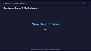 Making Ai Fast Small Quantization, Serving Edge Bot Thoughts Ep. 6
