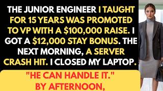 I Trained Him for 15 Years, He Got VP & $100K Raise, I Got $12K Bonus - When Servers Crashed...