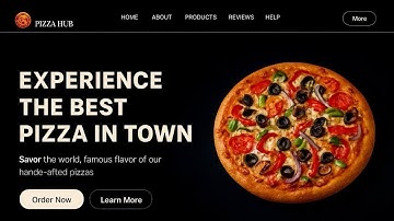 Build a Modern Pizza Website with HTML & CSS (Dark UI Design)