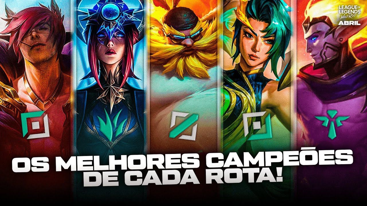 OS MELHORES CAMPEÕES DE CADA ROTA LOL WILD RIFT! TIERLIST KATRINA