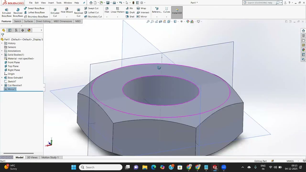 SolidWorks Tutorial: Managing Multiple Bodies with Move, Copy & Combine Tools | Part 18