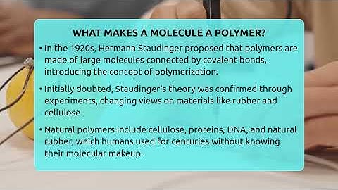 What Makes A Molecule A Polymer? - Science Through Time