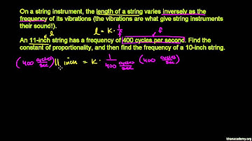 Inverse Variation Application