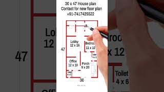 Maximizing Space Creative Solutions In Our 30X47 House Plan 1Bhk Set