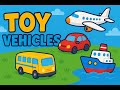 Fun Toy Vehicles Adventure! Airplane, Car, Bus &amp; Ship Playtime in the Garden 🌳🚗✈️⛴️