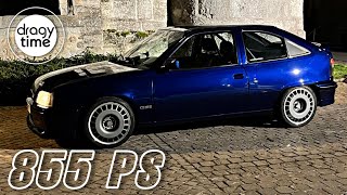 Download Lagu 855 PS Opel Kadett E GSI 16V 4x4 | C20XE 16V Turbo | Extreme fast acceleration 100-200 Km/h MP3