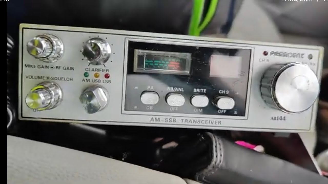 president AR144 40 channel AM SSB CB radio - YouTube