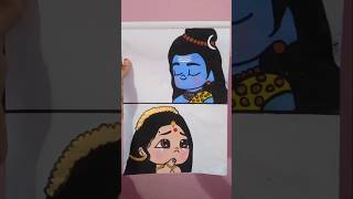 Lordshiva drawing with poster colors🎨 | Step by step art tutorial✨ (part-2) #lordshiva #postercolors