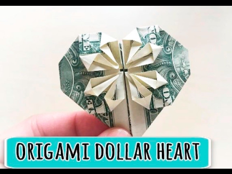 pix Step By Step Dollar Bill Origami Heart how to make a dollar bill origami heart