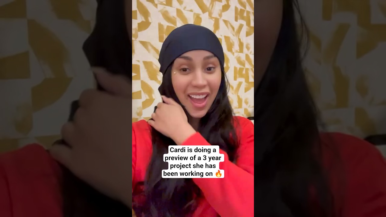 Cardi is doing a preview of a 3 year project she has been working on 🔥