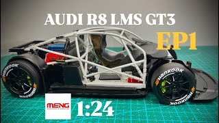 AUDI R8 LMS GT3 1:24 / B-QUICK ABSOLUTE RACING / FULL BULL  EP1 / MENG MODEL /  