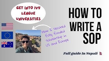 How to write a killer SOP | Erasmus, US, UK, Australia.