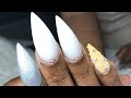 Simple Stiletto Bling Nails