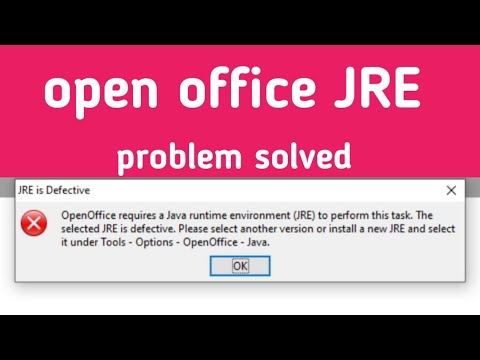 open office java runtime problem solved permanently - YouTube