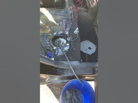 Draining water out gas tank of a flooded vehicle Infiniti g35 - YouTube