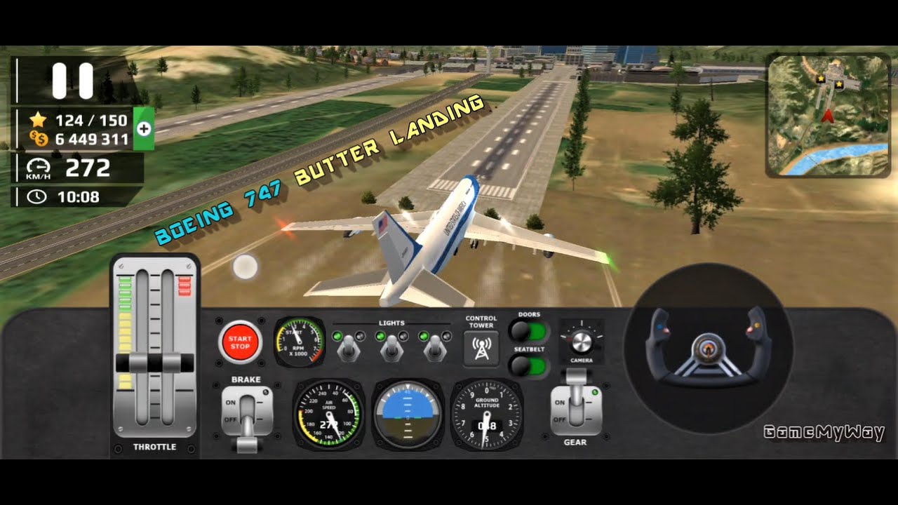 AFPS | Boeing 747 Butter Landing | Airplane Flight Pilot Simulator Android Gameplay