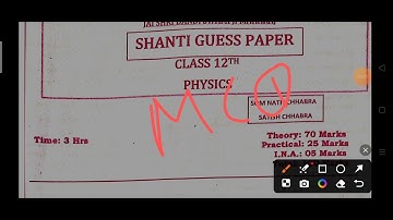 class 12 ✅pseb physics  Shanti guess paper #viral #class12 #video
