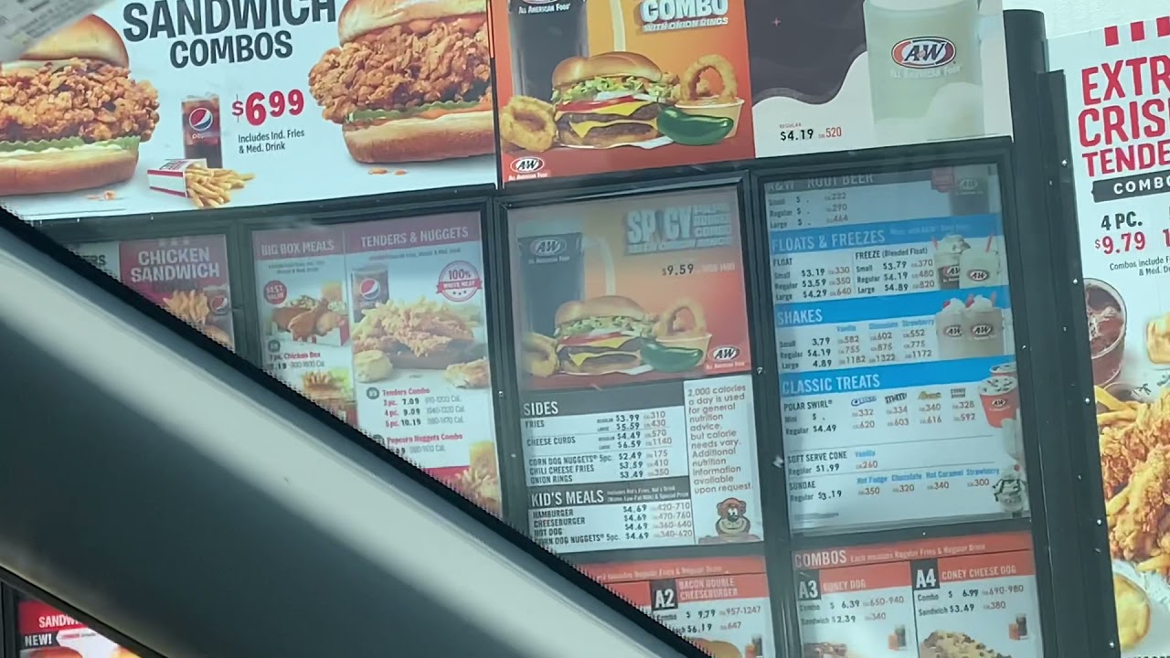 A&W Restaurant Drive Thru Burger in Sacramento Ca