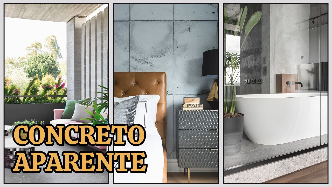FORMAS DE UTILIZAR O CONCRETO APARENTE NA DECORAÇÃO DE AMBIENTES. - YouTube