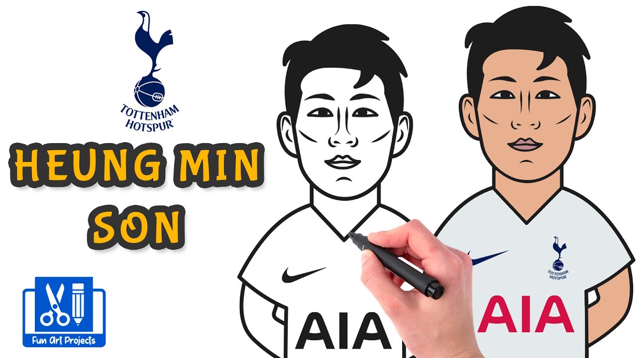 Procedimiento de dibujo: Son Heung Min