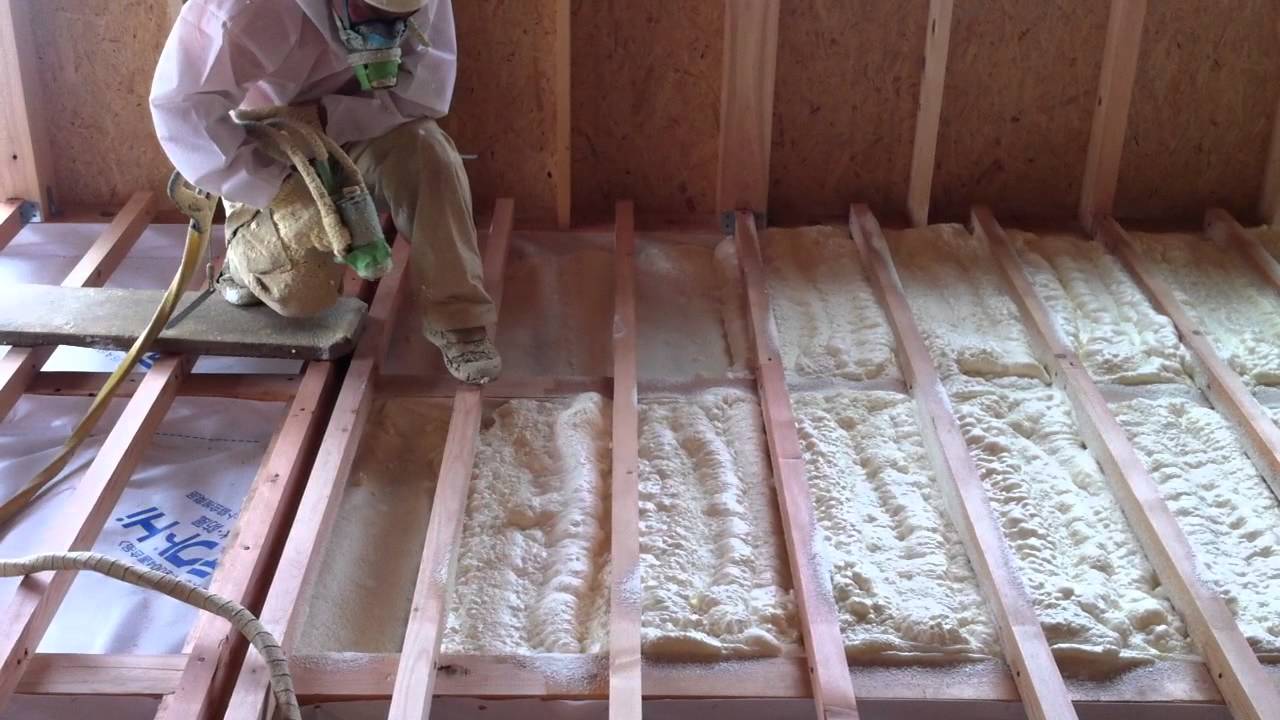 アクアフォーム断熱材 床吹付 Youtube