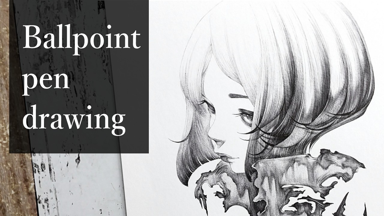 ボールペン画メイキング】魔女 - その42 -【Ballpoint pen drawing