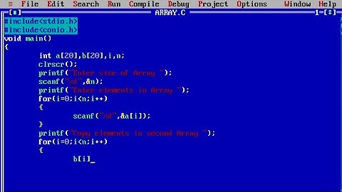 c program to copy one array elements to another | learn coding