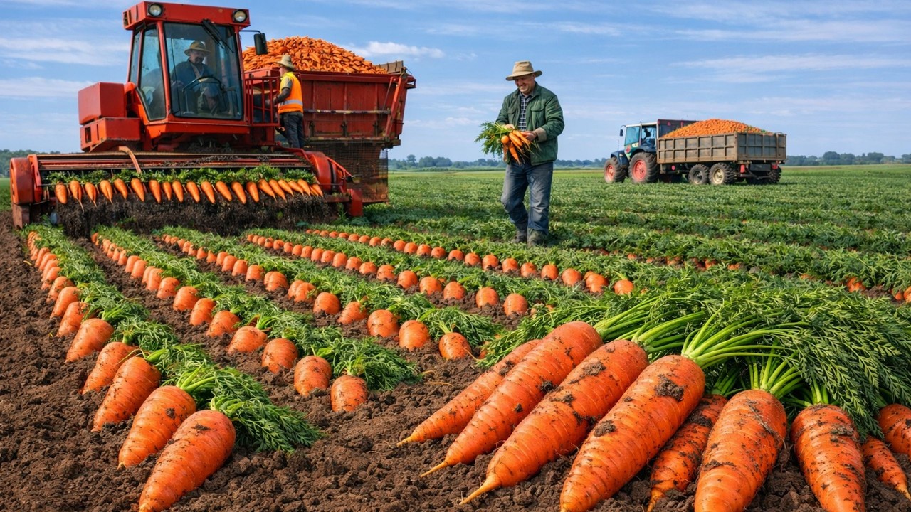 Hàng Triệu Củ Cà Rốt Được Thu Hoạch Ở Nga – Nuôi Sống Người Dân Qua Mùa Đông Băng Tuyết!