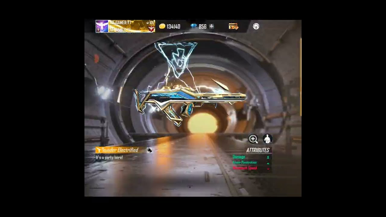 GROZA THUNDER ELECTRIFIED NEW SKEN FREE FIRE ICE GAMER YT SHORT VEDIO groza thunder electrified