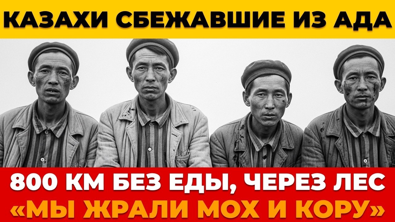 5 КАЗАХОВ СБЕЖАЛИ ИЗ ЛАГЕРЯ СМЕРТИ. 800 КМ БЕЗ ЕДЫ, ВОДЫ К СВОБОДЕ