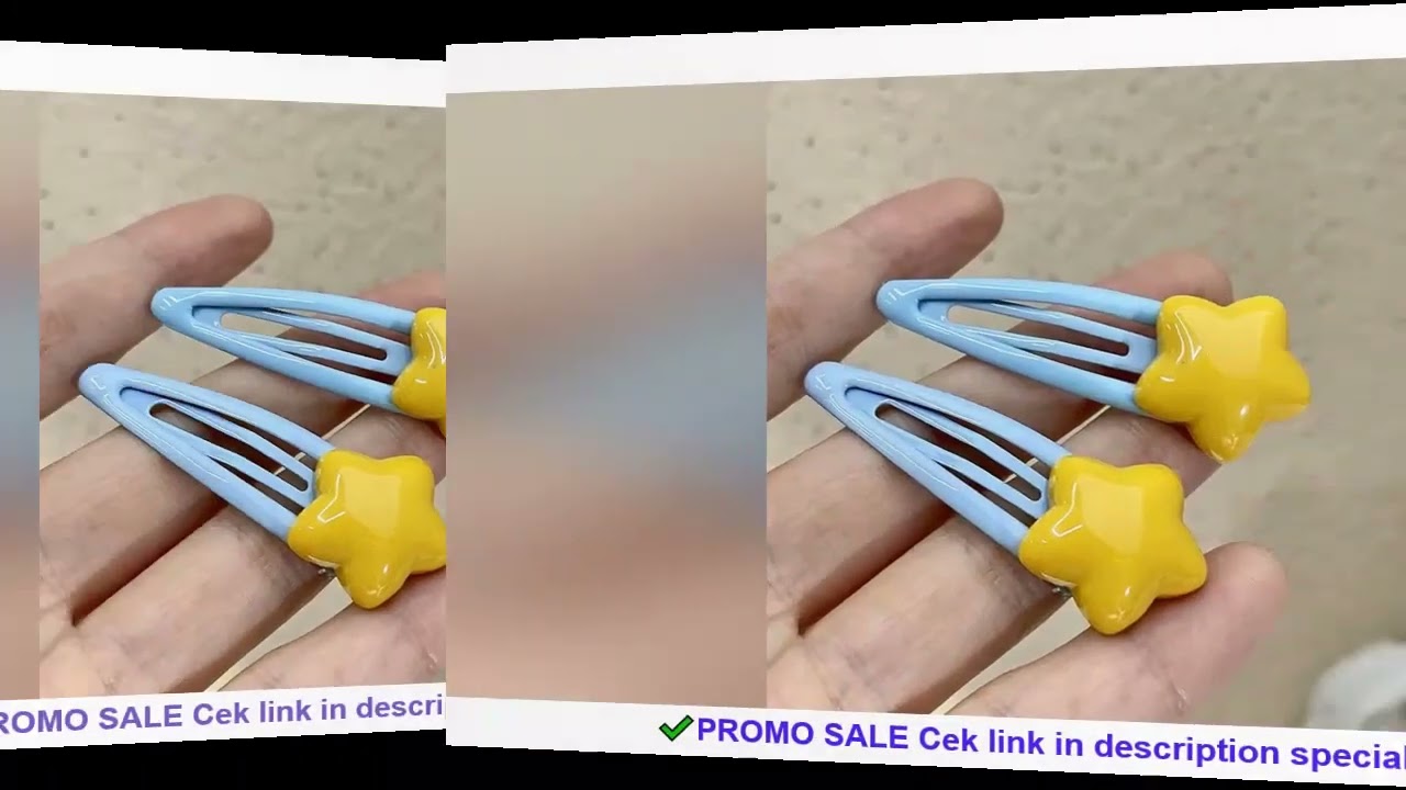 Summer Y2K Hairpin Yellow Star Designs Duck Mouth Clip Bangs Side Clip Blue BB Barrettes Hair Snap C