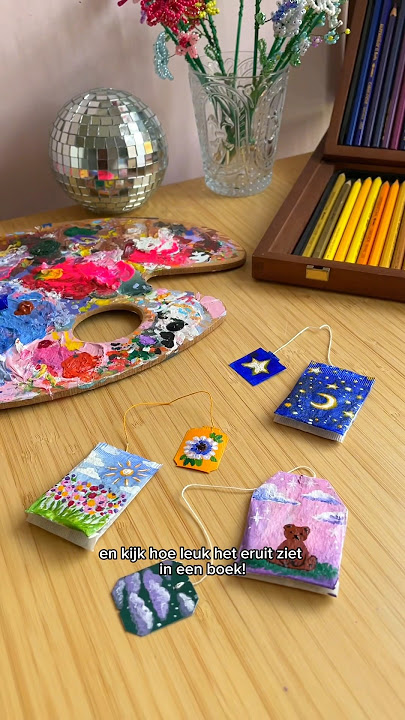 DIY Tea Bag Bookmark 🎨#books #bookmark #booktok #diy #cute #fyp #art #creative #maakmetjuli